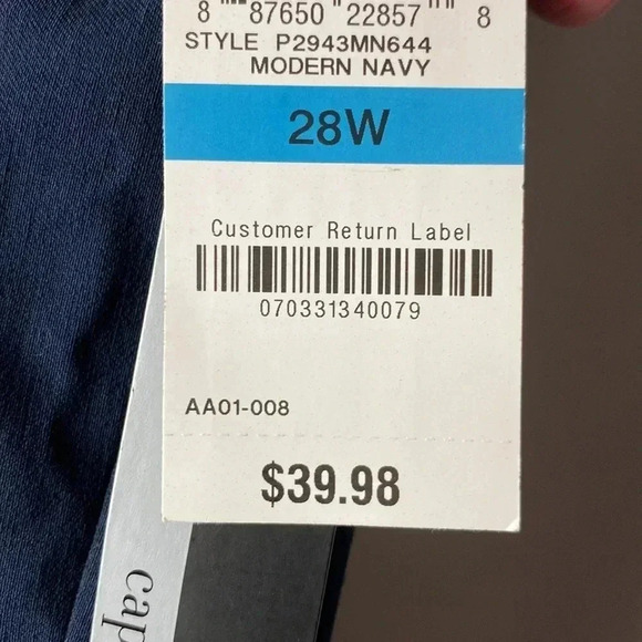 NWT ALFANI WOMEN TUMMY CONTROL CAPRI PANT NAVY BLUE WOMENS PLUS SIZE 28W - Picture 8 of 14